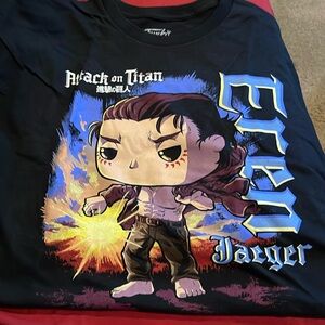 New & seal Funko POP Attack on Titan Eren Jeager graphics Unisex T-Shirt size M